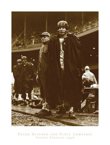 Frank Gifford and Vince Lombardi, Yankee Stadium, 1936