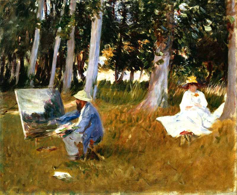 Claude Monet Painting At the Edge of a Wood