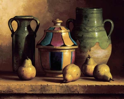 Moroccan Pottery with Pears