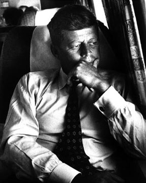 John F. Kennedy on his Campaign Plane, the Caroline, September 1960