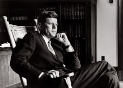 John F. Kennedy in his Favorite Rocking Chair