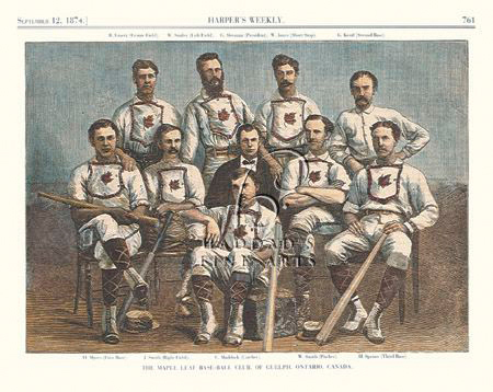 The Maple Leaf Base-Ball Club, of Guelph, Ontario, Canada (1874)