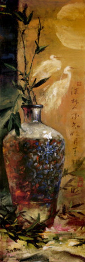 Oriental Vase with Bamboo