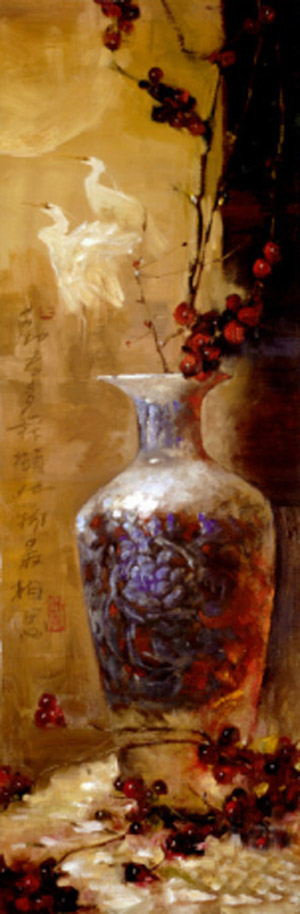 Oriental Vase with Berries