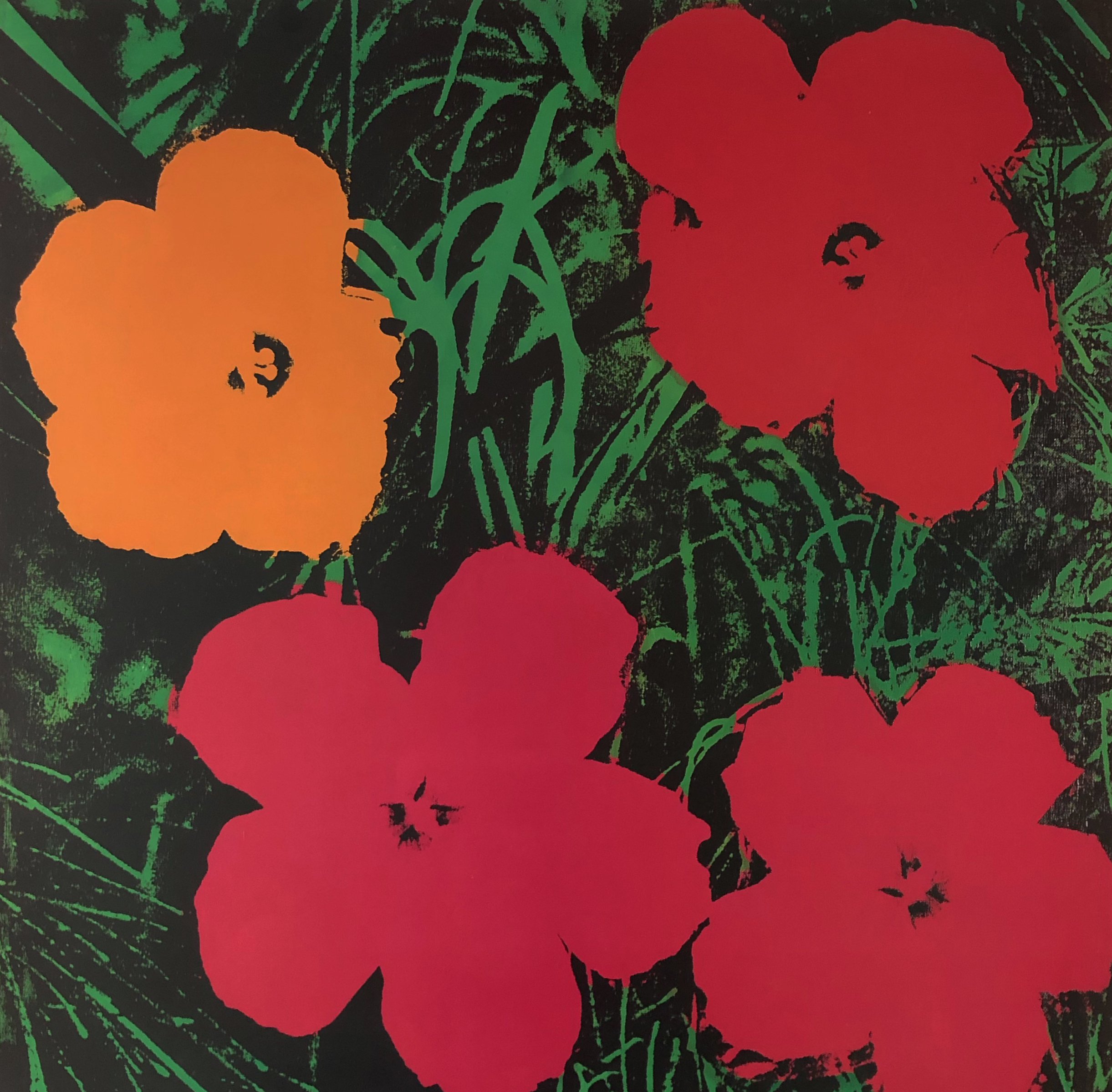 Flowers, 1964 (3 red, 1 orange)